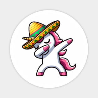 Dabbing Unicorn Funny Cinco De Mayo Magnet